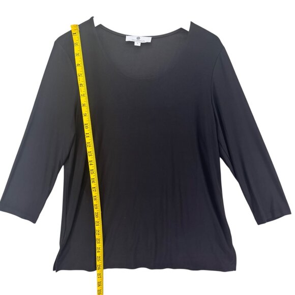 Jean-Pierre Klifa Top Womens Black Long Sleeve Scoop Neck Pullover Size L - Picture 6 of 7